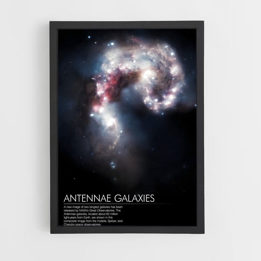 Poster magnifiques galaxies des Antennes (vue 2)